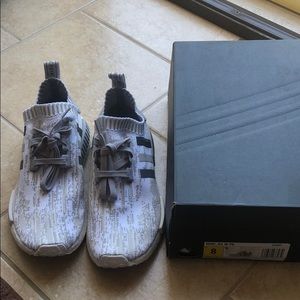 Adidas white Japanese writing sneaker